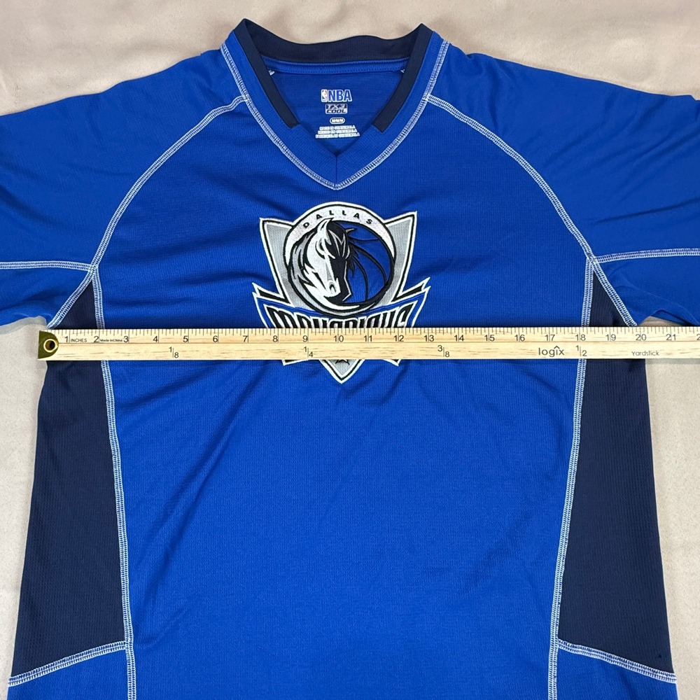 Dallas Mavericks NBA LS Athletic TX3 COOL Shirt Sz M Texas Basketball Mens - Picture 4 of 6